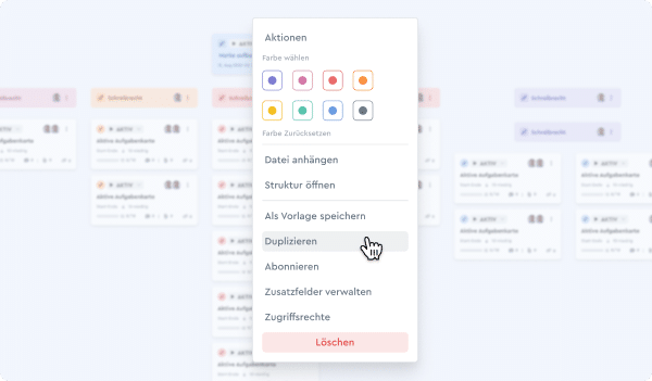 factro Funktion Projekte und Pakete duplizieren