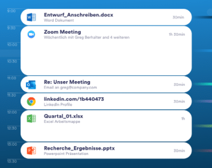 Ein Screenshot des Tools Memtime